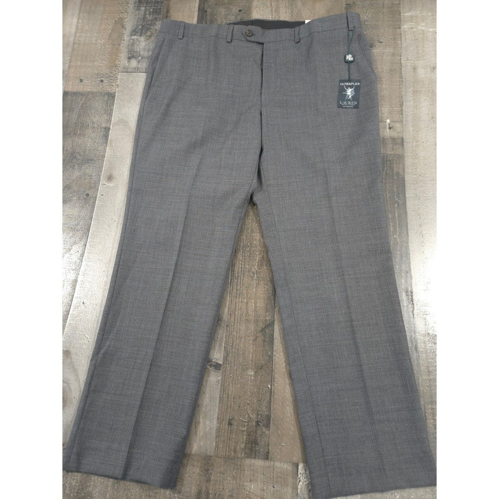 NWT‎ Lauren Ralph Lauren Ultraflex Edgewood Grey Wool Suit Pants 40W x 30L